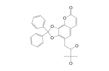4-(2,3-dihydroxy-3-methylbutyl)-2,2-di(phenyl)pyrano[6,5-e][1,3]benzodioxol-8-one