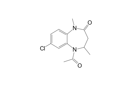5-Acetyl-7-chloro-1,4-dimethyl-1,3,4,5-tetrahydro-2H-1,5-benzodiazepin-2-one