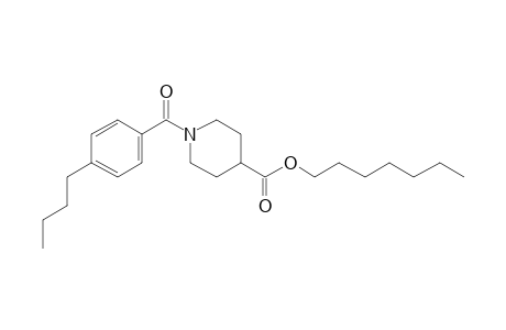 Isonipecotic acid, N-(4-butylbenzoyl)-, heptyl ester