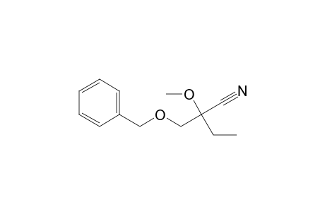 3-Benzyloxy-2-ethyl-2-methoxypropanenitrile