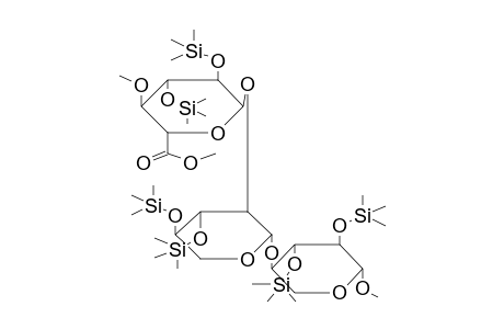 METHYL 4-O-[3',4'-DI-O-TRIMETHYLSILYL-2'-O-(METHYL 2,3-DI-O-TRIMETHYLSILYL-4-O-METHYL-ALPHA-D-GLUCURONYL)-BETA-D-XYLOPYRANOSYL]-2,3-DI-O-TRIMETHYLSILYL-BETA-D-XYLOPYRANOSIDE