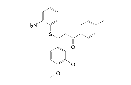 3-[(o-aminophenyl)thio]-3-(3,4-dimethoxyphenyl)-4'-methylpropiophenone