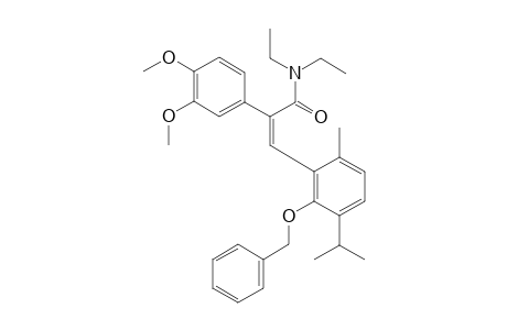 (Z)-3-(2-(benzyloxy)-3-isopropyl-6-methylphenyl)-2-(3,4-dimethoxyphenyl)-N,N-diethylacrylamide