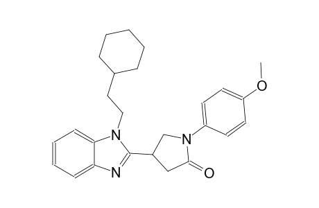 4-[1-(2-cyclohexylethyl)-1H-benzimidazol-2-yl]-1-(4-methoxyphenyl)-2-pyrrolidinone