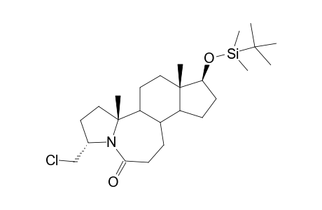 3-.alpha.-(Chloromethyl)-,17.beta.-hydroxy-5-aza-A-nor-B-homoandrostan-6-one tert-Butyldimethylsilyl Ether