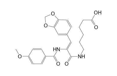 hexanoic acid, 6-[[(2Z)-3-(1,3-benzodioxol-5-yl)-2-[(4-methoxybenzoyl)amino]-1-oxo-2-propenyl]amino]-