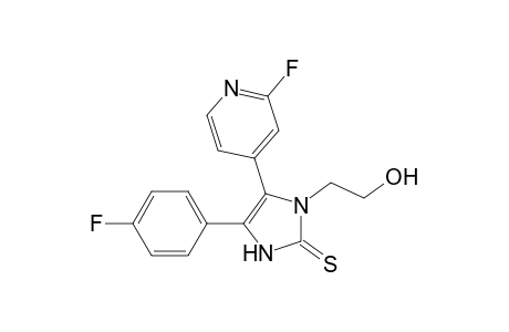 4-(4-Fluoro-phenyl)-5-(2-fluoro-pyridin-4-yl)-1-(2-hydroxy-ethyl)-1,3-dihydro-imidazol-2-thione