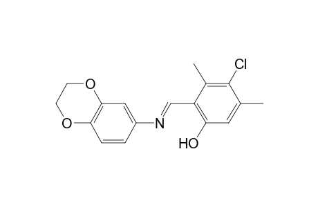 Phenol, 2-(benzo[b]dioxan-6-ylimino)methyl-4-chloro-3,5-dimethyl-