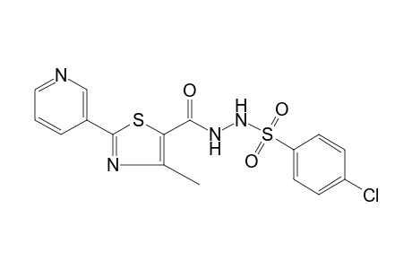 1-[(p-chlorophenyl)sulfonyl]-2-{[4-methyl-2-(3-pyridyl)-5-thiazolyl]carbonyl}hydrazine