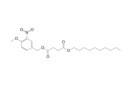 Succinic acid, decyl 4-methoxy-3-nitrobenzyl ester