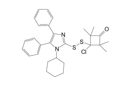 3-Chloro-3-[(1'-cyclohexyl-4',5'-diphenyl-1H-imidazol-2'-yl)disulfanyl]-2,2,4,4-tetramethylcyclobutanone