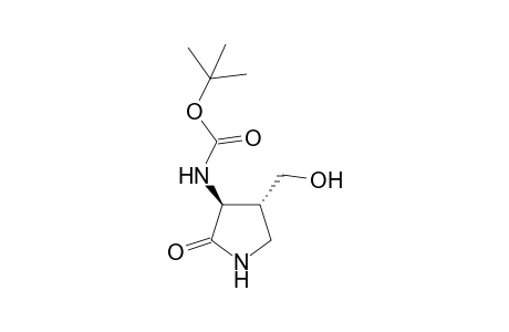 (3S,4R)-3-t-Butyloxycarbonylamino-4-hydroxymethylpyrrolidin-2-one