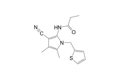 N-[3-cyano-4,5-dimethyl-1-(2-thenyl)pyrrol-2-yl]propionamide