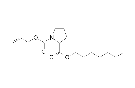 L-Proline, N-allyloxycarbonyl-, heptyl ester