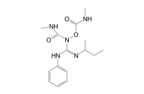 2-Methyl-1-[N'-(2-methylpropyl)-N-phenylamidino]ureido N-methylcarbamate