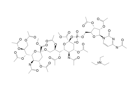 #70;TRIETHYLAMMONIUM-4-N-ACETYL-2',3'-DI-O-ACETYL-5'-CYTIDINYL-[METHYL-O-(METHYL-5-ACETAMIDO-4,7,8,9-TETRA-O-ACETYL-3,5-DIDEOXY-D-GLYCERO-ALPHA-D-GALACTO-2-NON