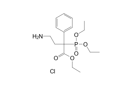 Ethyl 4-amino-2-diethoxyphosphinyl-2-phenylbutanoate hydrochloride salt