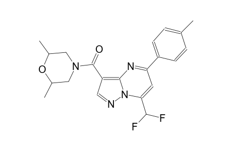 7-(difluoromethyl)-3-[(2,6-dimethyl-4-morpholinyl)carbonyl]-5-(4-methylphenyl)pyrazolo[1,5-a]pyrimidine