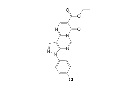 3-(4-Chloro-phenyl)-6-oxo-3,6-dihydro-2,3,4,5a,9-pentaaza-cyclopenta[a]naphthalene-7-carboxylic acid ethyl ester