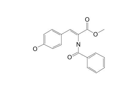 Cinnamic acid, .alpha.-[N-benzoylamino]-4-hydroxy-, methyl(ester)