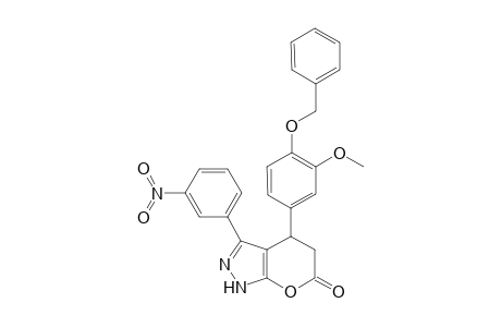 4-[4-(benzyloxy)-3-methoxyphenyl]-3-(3-nitrophenyl)-1H,4H,5H,6H-pyrano[2,3-c]pyrazol-6-one