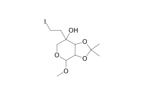 7-Deoxy-7-iodo-1-O-methylheptulopyranose, 2,3-isopropylidene-