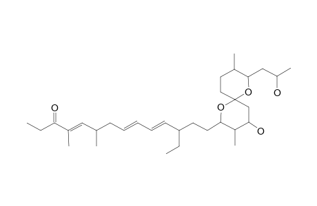 4,8,10-Tetradecatrien-3-one, 12-ethyl-14-[4-hydroxy-8-(2-hydroxypropyl)-3,9-dimethyl-1,7-dioxaspir o[5.5]undec-2-yl]-4,6-dimethyl-, [2R-[2.alpha.(4E,6S*,8E,10E,12S*),3.alpha.,4.alpha.,6.beta.[8R*(S*),9 R*]]]-