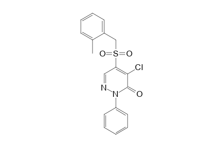 3(2H)-Pyridazinone, 4-chloro-5-[[(2-methylphenyl)methyl]sulfonyl]-2-phenyl-