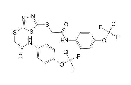 acetamide, N-[4-(chlorodifluoromethoxy)phenyl]-2-[[5-[[2-[[4-(chlorodifluoromethoxy)phenyl]amino]-2-oxoethyl]thio]-1,3,4-thiadiazol-2-