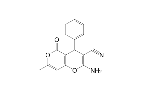 2-Amino-7-methyl-5-oxo-4-phenyl-4H,5H-pyrano[4,3-b]pyran-3-carbonitrile