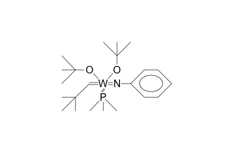 Bis(T-butoxy)-neopentylidene-(trimethyl-phosphino)-phenylimido tungsten