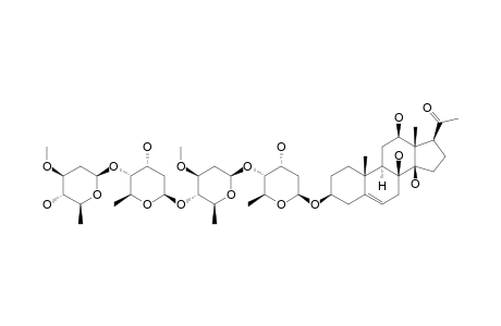 ISOLINEOLON-3-O-BETA-OLEANDROPYRANOSYL-(1->4)-BETA-DIGITOXOPYRANOSYL-(1->4)-BETA-OLEANDROPYRANOSYL-(1->4)-BETA-DIGITOXOPYRANOSIDE