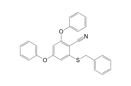 2,4-Diphenoxy-6-(phenylmethylsulfanyl)benzenecarbonitrile