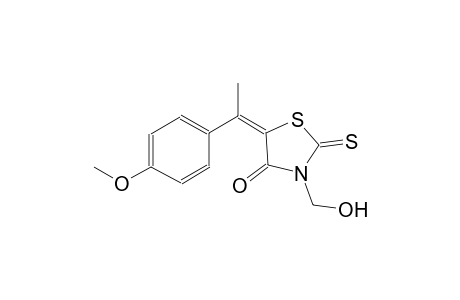 (5E)-3-(hydroxymethyl)-5-[1-(4-methoxyphenyl)ethylidene]-2-sulfanylidene-1,3-thiazolidin-4-one