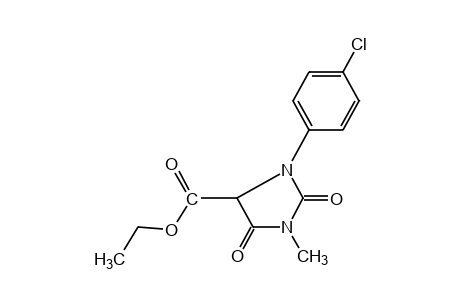 3-(p-chlorophenyl)-2,5-dioxo-1-methyl-4-imidazolidinecarboxylic acid, ethyl ester