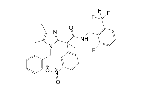 2-(1-Benzyl-4,5-dimethylimidazol-2-yl)-2-(3-nitrophenyl)propionic acid N-(2-fluoro-6-trifluoromethylbenzyl)amide