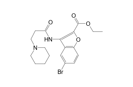 Ethyl 5-bromo-3-([3-(1-piperidinyl)propanoyl]amino)-1-benzofuran-2-carboxylate