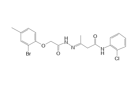 (3E)-3-[2-(2-bromanyl-4-methyl-phenoxy)ethanoylhydrazinylidene]-N-(2-chlorophenyl)butanamide