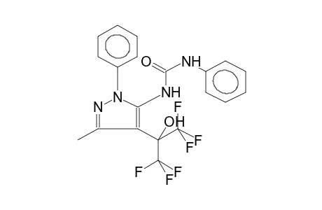 1-PHENYL-3-(1-PHENYL-3-METHYL-4-(1-HYDROXY-1-TRIFLUOROMETHYL-2,2,2-TRIFLUOROETHYL)PYRAZOL-5-YL)UREA