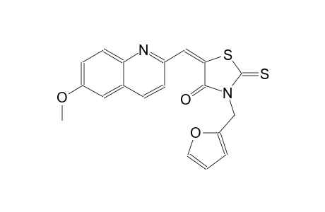 4-thiazolidinone, 3-(2-furanylmethyl)-5-[(6-methoxy-2-quinolinyl)methylene]-2-thioxo-, (5E)-