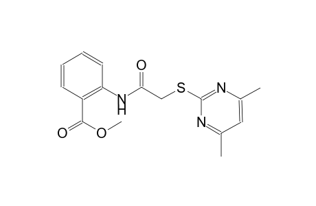 Benzoic acid, 2-[[[(4,6-dimethyl-2-pyrimidinyl)thio]acetyl]amino]-, methyl ester