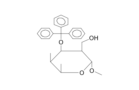 METHYL 2,4,6-TRIDEOXY-3-O-TRITYL-4-C-METHYL-2-C-HYDROXYMETHYL-ALPHA-L-TALOHEXOPYRANOSIDE