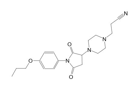 3-{4-[2,5-dioxo-1-(4-propoxyphenyl)-3-pyrrolidinyl]-1-piperazinyl}propanenitrile