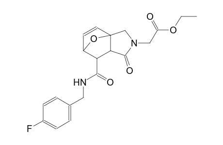 ethyl 2-(6-{[(4-fluorophenyl)methyl]carbamoyl}-4-oxo-10-oxa-3-azatricyclo[5.2.1.0¹,⁵]dec-8-en-3-yl)acetate