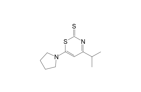 2H-1,3-Thiazine-2-thione, 4-(1-methylethyl)-6-(1-pyrrolidinyl)-