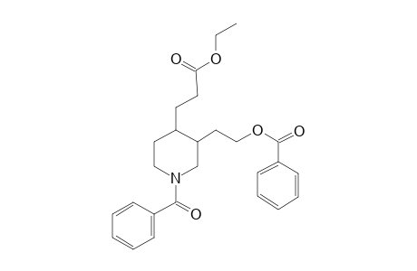 4-Piperidinepropanoic acid, 1-benzoyl-3-[2-(benzoyloxy)ethyl]-, ethyl ester