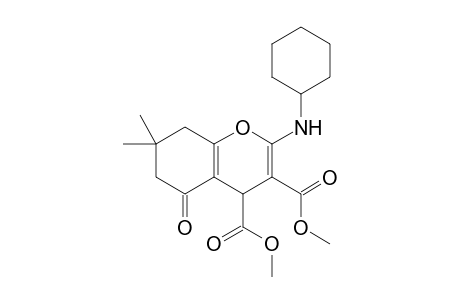 2-(cyclohexylamino)-5-keto-7,7-dimethyl-6,8-dihydro-4H-chromene-3,4-dicarboxylic acid dimethyl ester