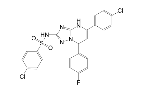 4-chloro-N-[5-(4-chlorophenyl)-7-(4-fluorophenyl)-4,7-dihydro[1,2,4]triazolo[1,5-a]pyrimidin-2-yl]benzenesulfonamide