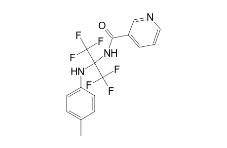 N-[2,2,2-Trifluoro-1-(p-toluidino)-1-(trifluoromethyl)ethyl]nicotinamide