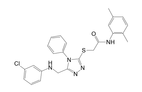 2-({5-[(3-chloroanilino)methyl]-4-phenyl-4H-1,2,4-triazol-3-yl}sulfanyl)-N-(2,5-dimethylphenyl)acetamide